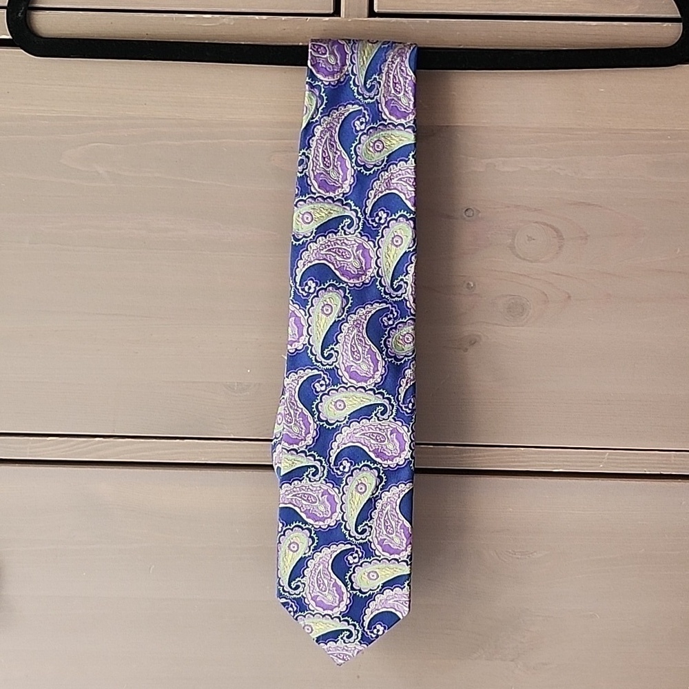 Paul Frederick Mens Italian Silk Paisley Tie